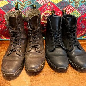 black and brown doc martens